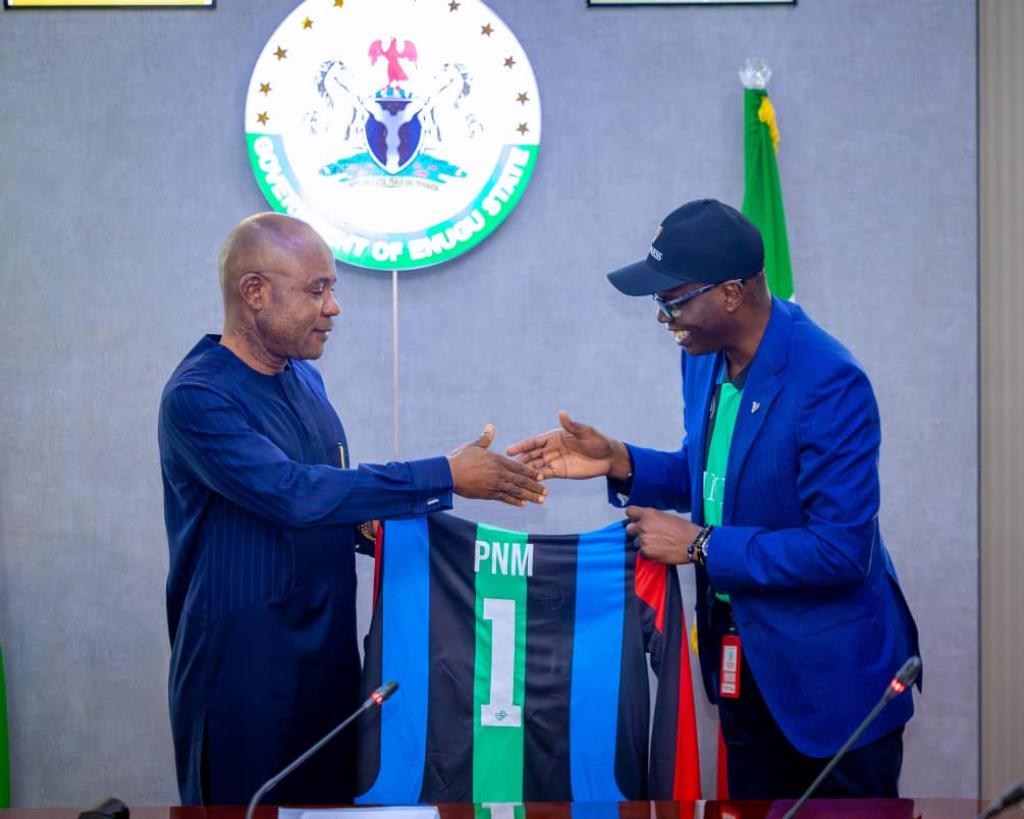 Mbah Receives EPL Trophy, Seeks Guinness’ Partnership to Grow Sports in Enugu