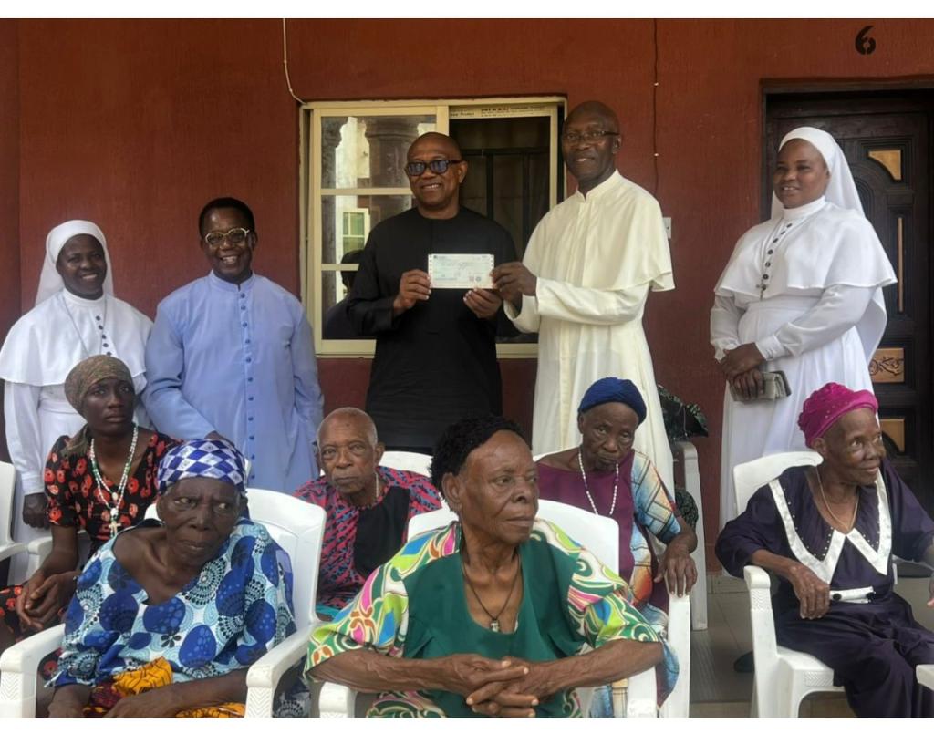 Peter Obi Visits St. Martin’s Orphanage and Home for the Lonely Adults, Donates ₦10 Million