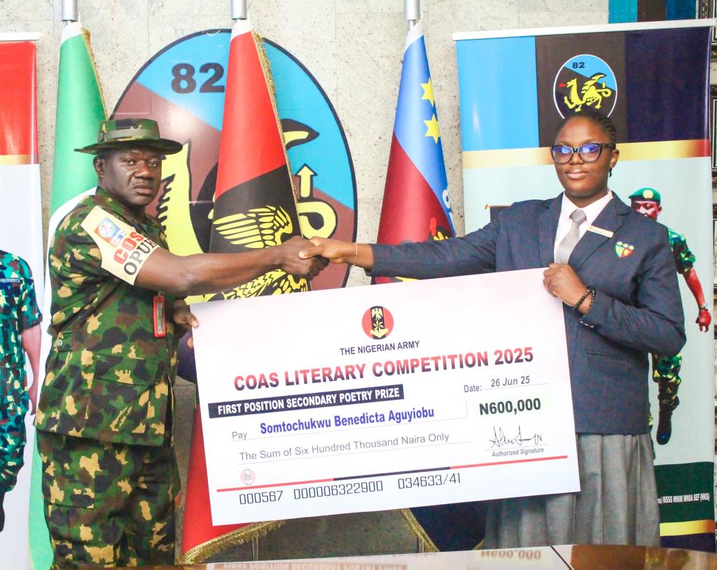 Enugu Student, Agujiobi, emerges winner of COAS Literary Competition