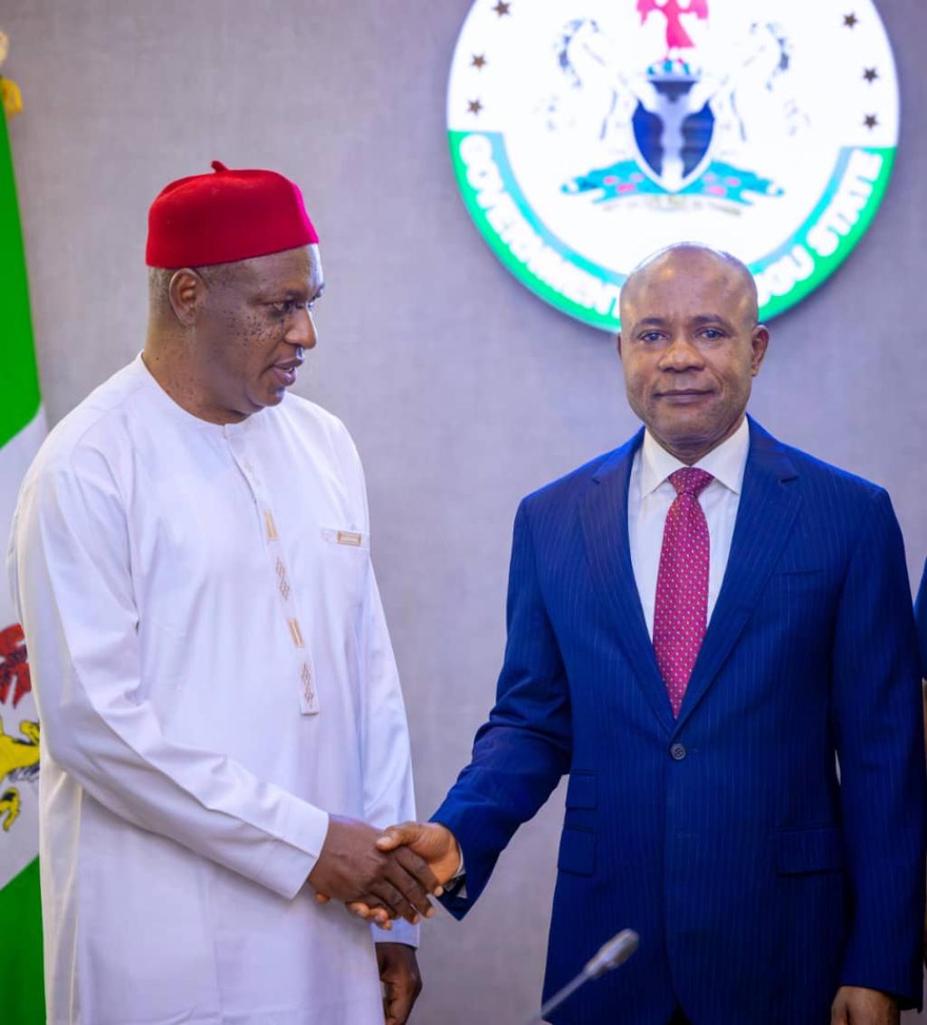 Breaking: ‘Welcome home,’ Gov Mbah Receives Edeoga Back to PDP