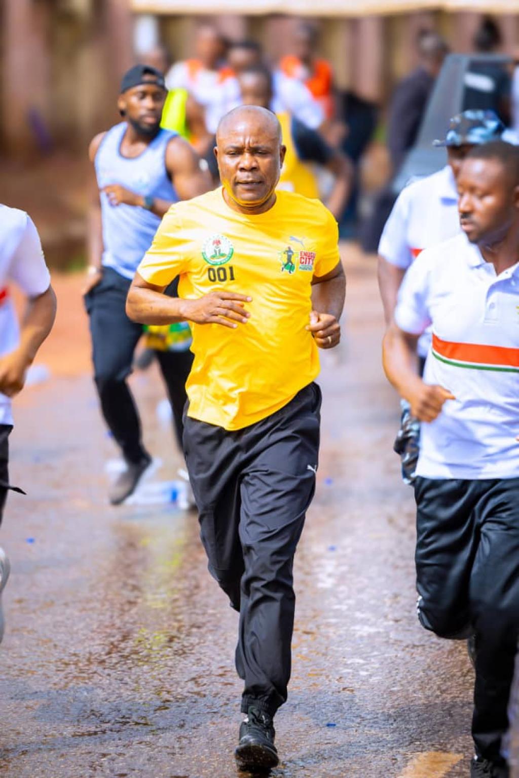 Gov Mbah Runs 10km, as East Africans Clear Elite Prizes in 1st Enugu Int’l Marathon
