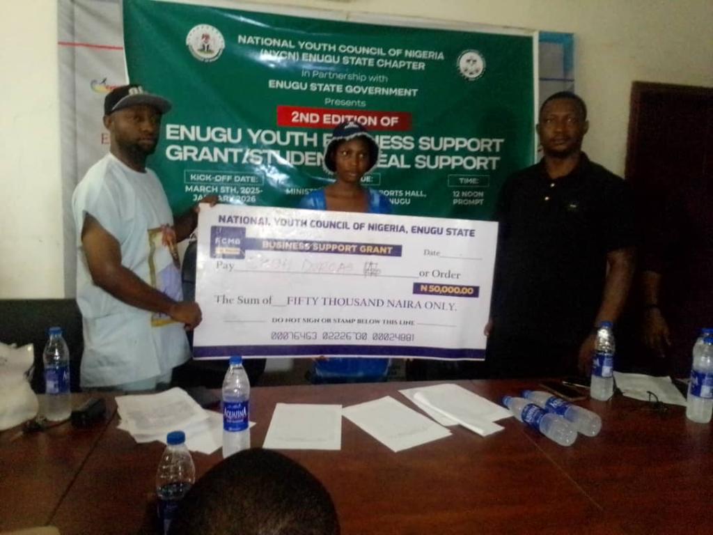 NYCN urges youths to support government programmes, empowers 60 youths in EnuguD