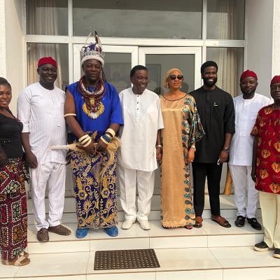 Enugu: Igwe Asadu Visits Jim Nwobodo.