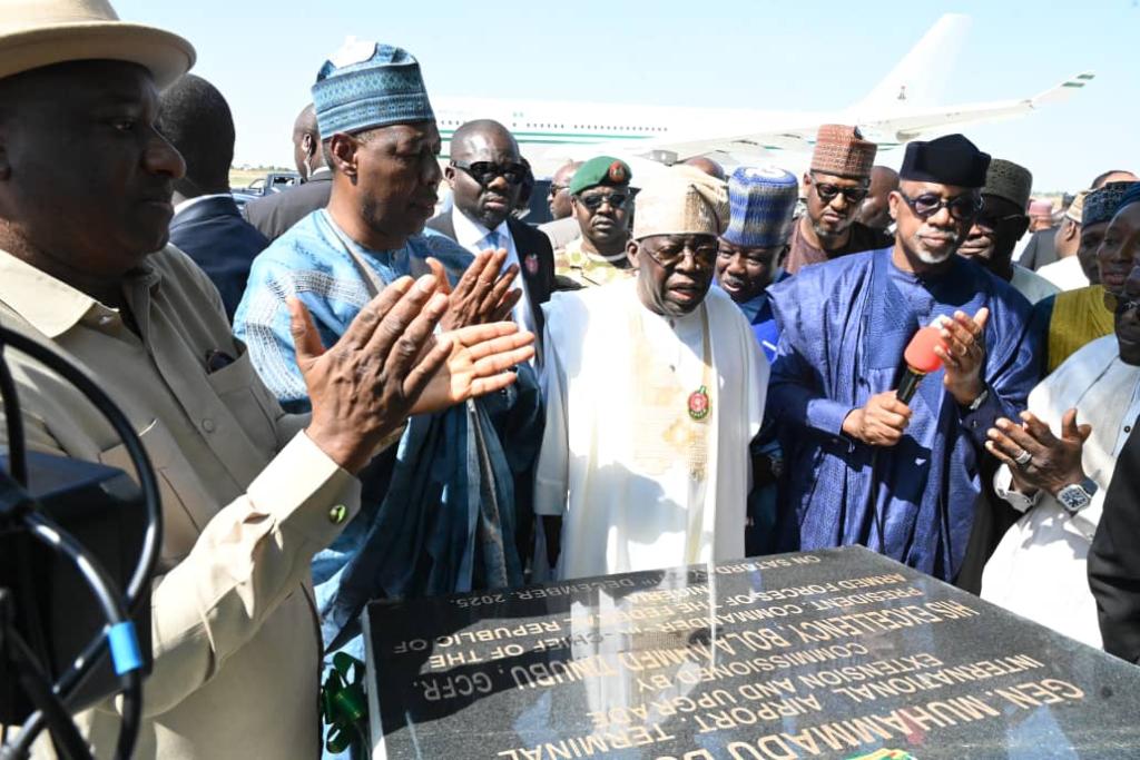 Tinubu arrives Maiduguri to inaugurate projects, attend Ali Modu Sheriff son’s wedding