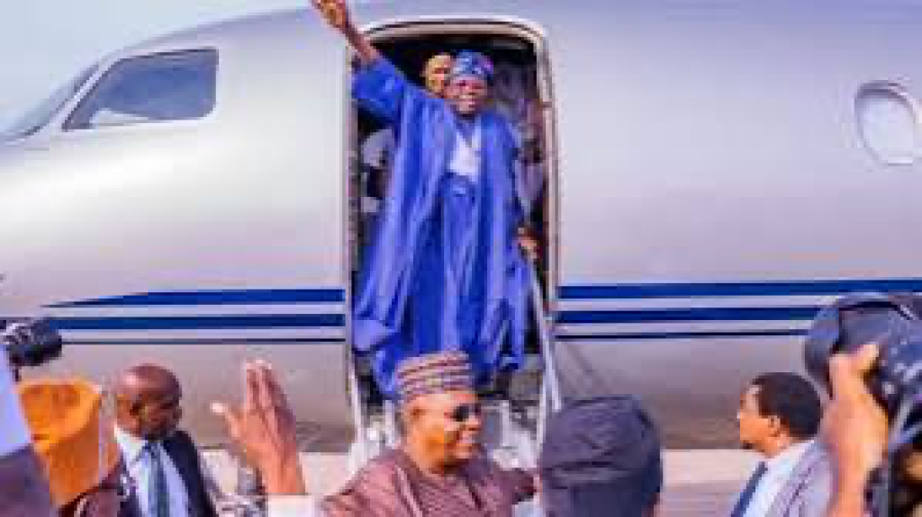 Tinubu departs Abuja for France