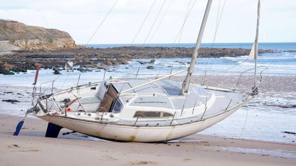 Elderly sailor rescued from grounded boat in NE England